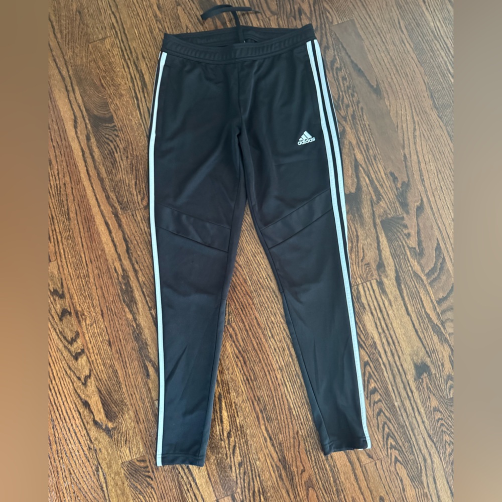 Women’s Adidas black and white jogger track pants sweatpants size small